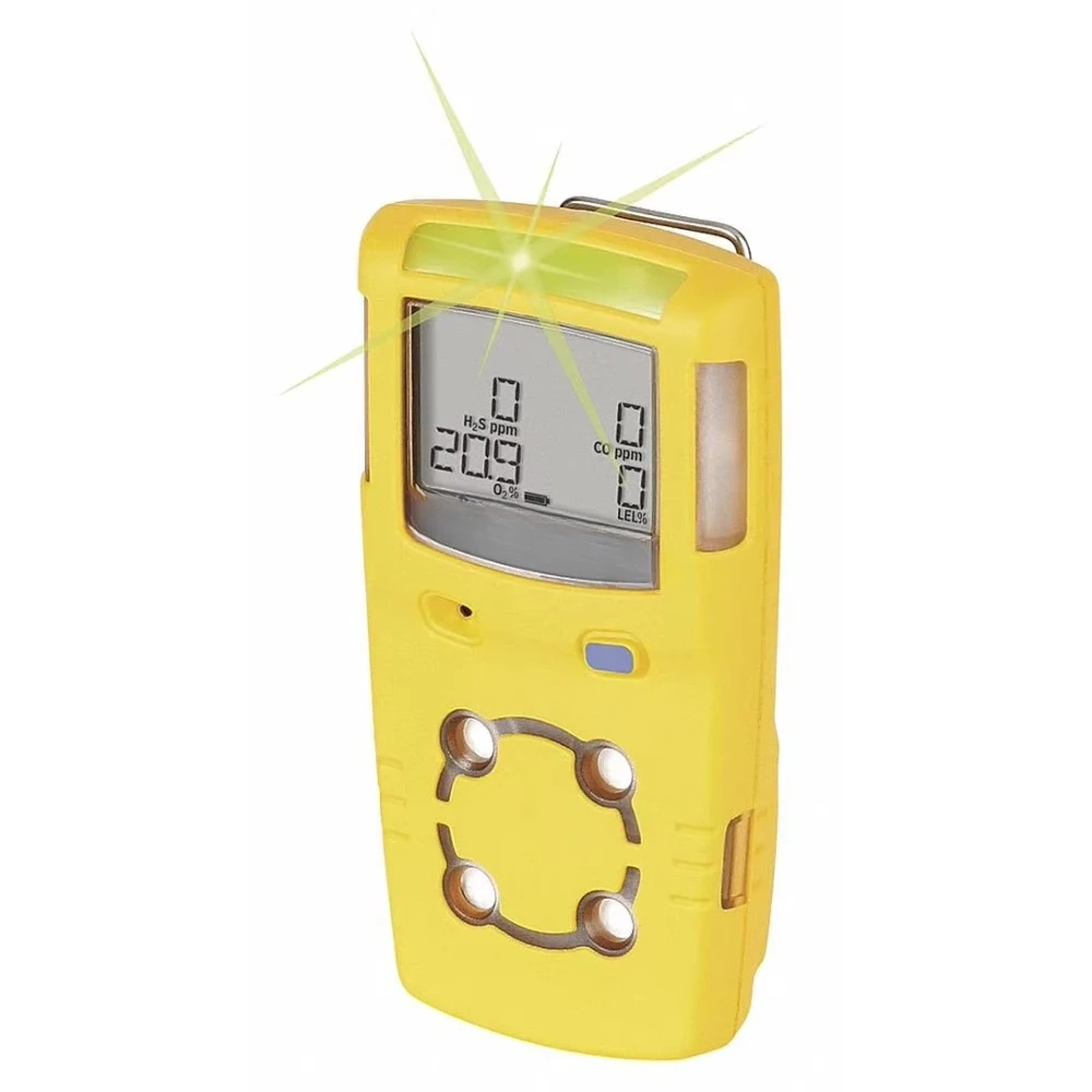 MCXL-XWHM-Y-NA GasAlertMicroClip XL 4 Gas Detector, CO, H2S, LEL and O2, Yellow