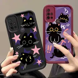 G20 Black Cat Adventures Sky Eye Ladder Phone Case For Motorola Moto G84 G64 G54 G53 G34 G30 G24 G22 G20 G14 G10 G04 G04S Cover