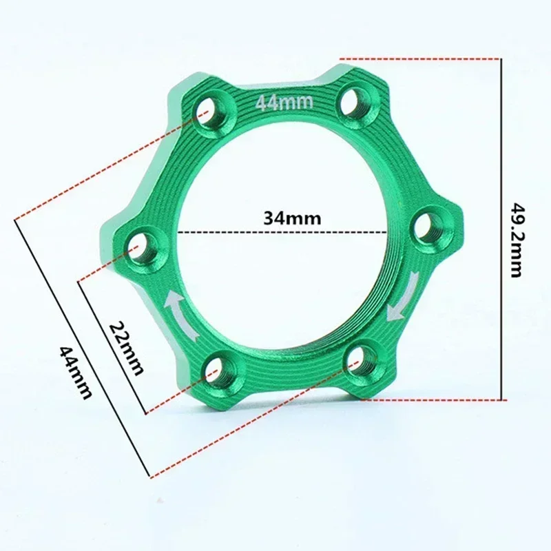 44mm Bicycle Rotary Screw Thread Hub Flange Adapter Aluminum Alloy Brake Disc Base Mountain BikeAccessories