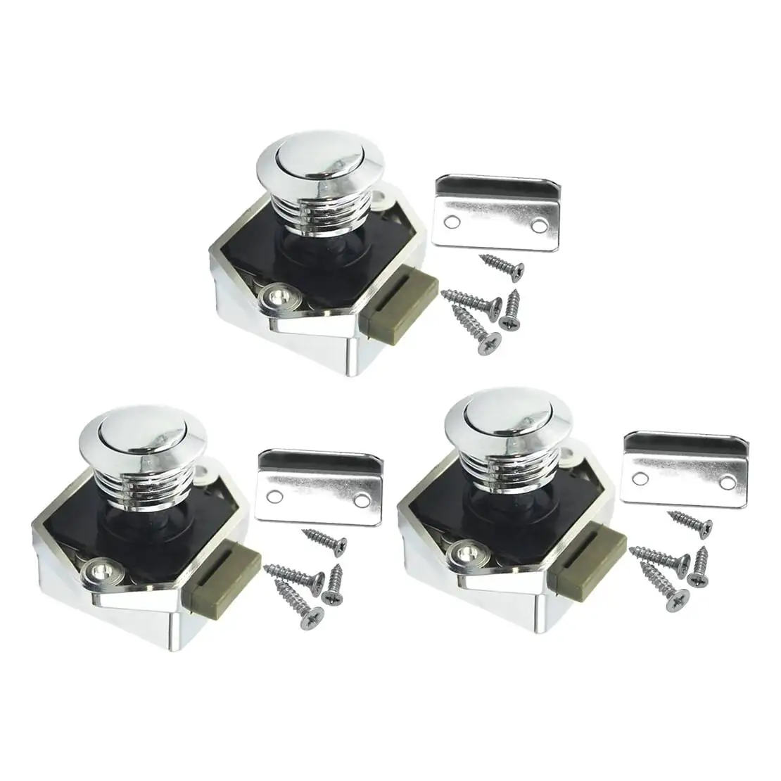 

3 комплекта, дверной ящик, шкаф, стол, картотека, кнопочный замок без ключа, защелка, мебельная фурнитура, подходит для лодки, прицепа, яхты