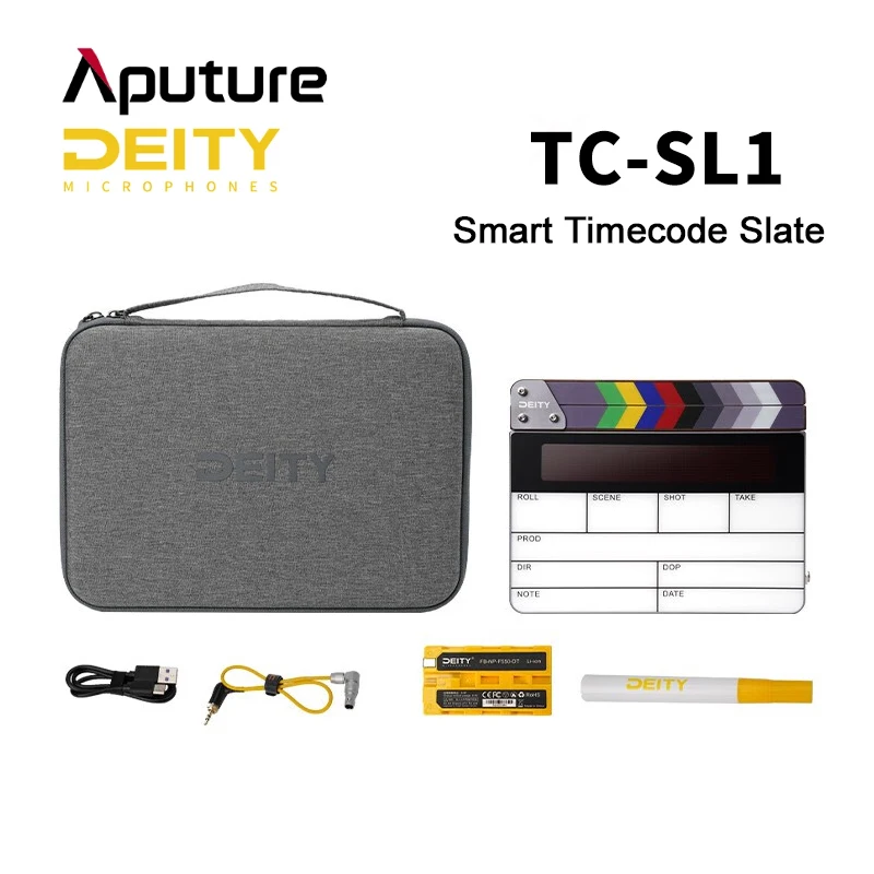 

Deity TC-SL1 Timecode Slate Bluetooth-compatible Slate Movie Director Clapper Board,photography time code field record board