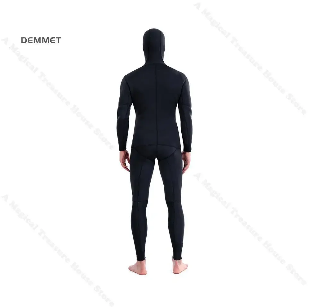 HOT 3mm Camouflage Wetsuit Long Sleeve Fission Hooded 2 Pieces Of Neoprene Submersible  For Men Keep Warm Waterproof Diving Suit