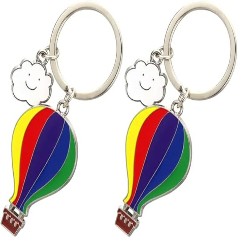 20 Pcs Creative pendant hot air balloon keychain, Metal Hot Air Balloon Keychain,Nice Gift for Hot air balloon rally souvenir