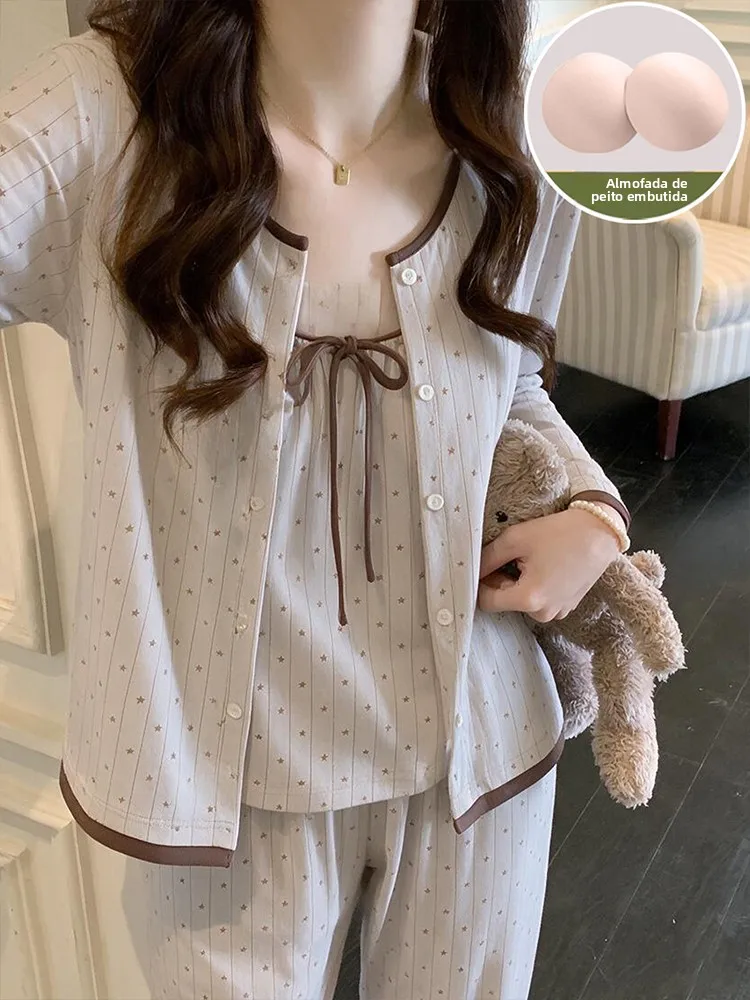 2026-new-cotton-padded-sleepwear-women's-long-sleeve-three-piece-set-sexy-home-clothes-spring-autumn-summer-thin-cotton-chemise