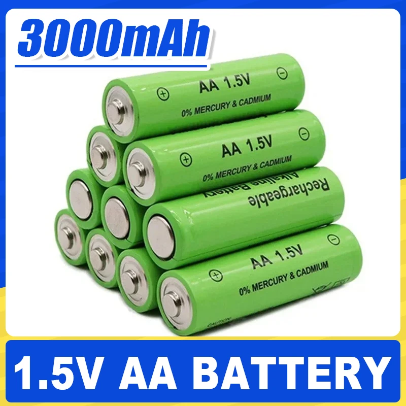 3000mAh 1.5V AA battery, suitable for remote controls, mice,