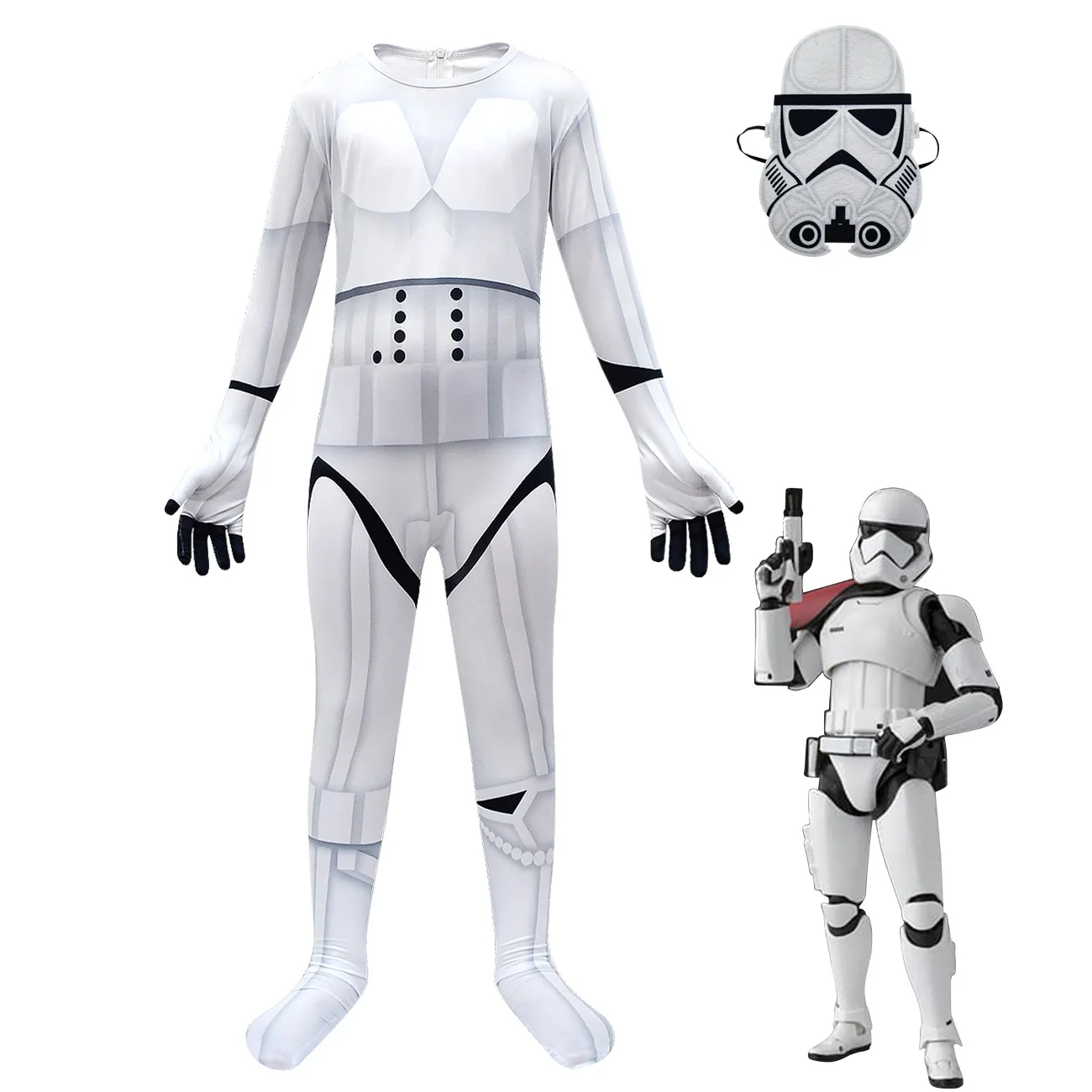 Halloween Kids D-DarthS VaderS Costume The Force A-Awakens Kids Super Deluxe S-Stormtroopers Costume M-mandalorianing Send Mask