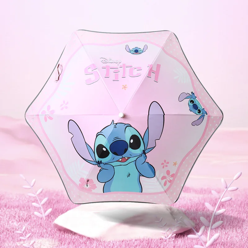 

Disney Stitch милый автоматический зонт с блеском дождя портативный анти-отскок дизайн светоотражающая полоса дизайн подарочный зонт