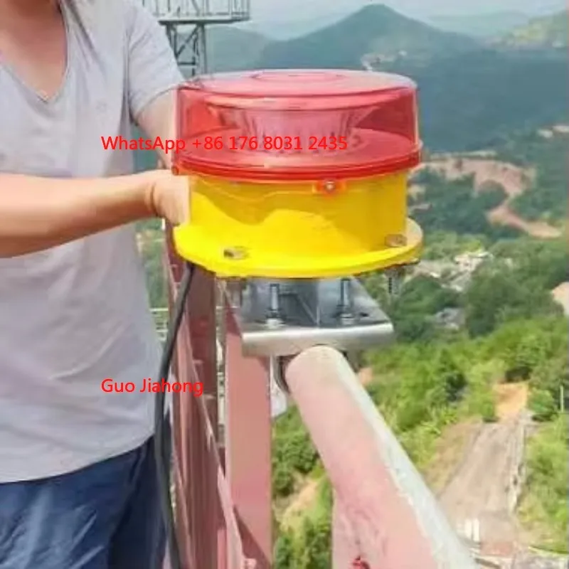 

Medium Intensity Aviation Obstacle Lights L864 Red Beacon Light Cell/broadcast Towers 20-40fpm 2000cd Obstruction Light