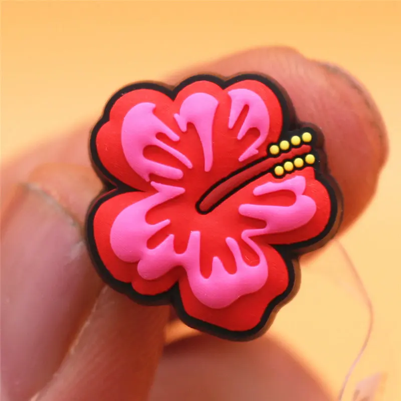 Original 1pcs Chrysanthemum PVC Shoe Buckle Decorations Cute Watermelon Drink Sandal Accessories Clog Pin for Kids Party Gifts