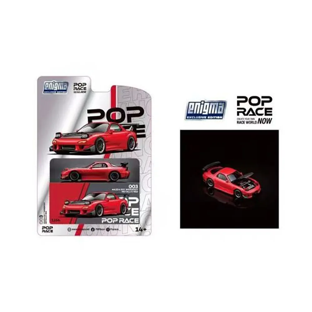 Poprace 1:64 X Enigma 003 Mazda Rx7 RE Amemiya Toyota GR Yaris Pandem SKYLINE GT-R V8 DRIFT Alloy Diecast Car Model Toy POP RACE