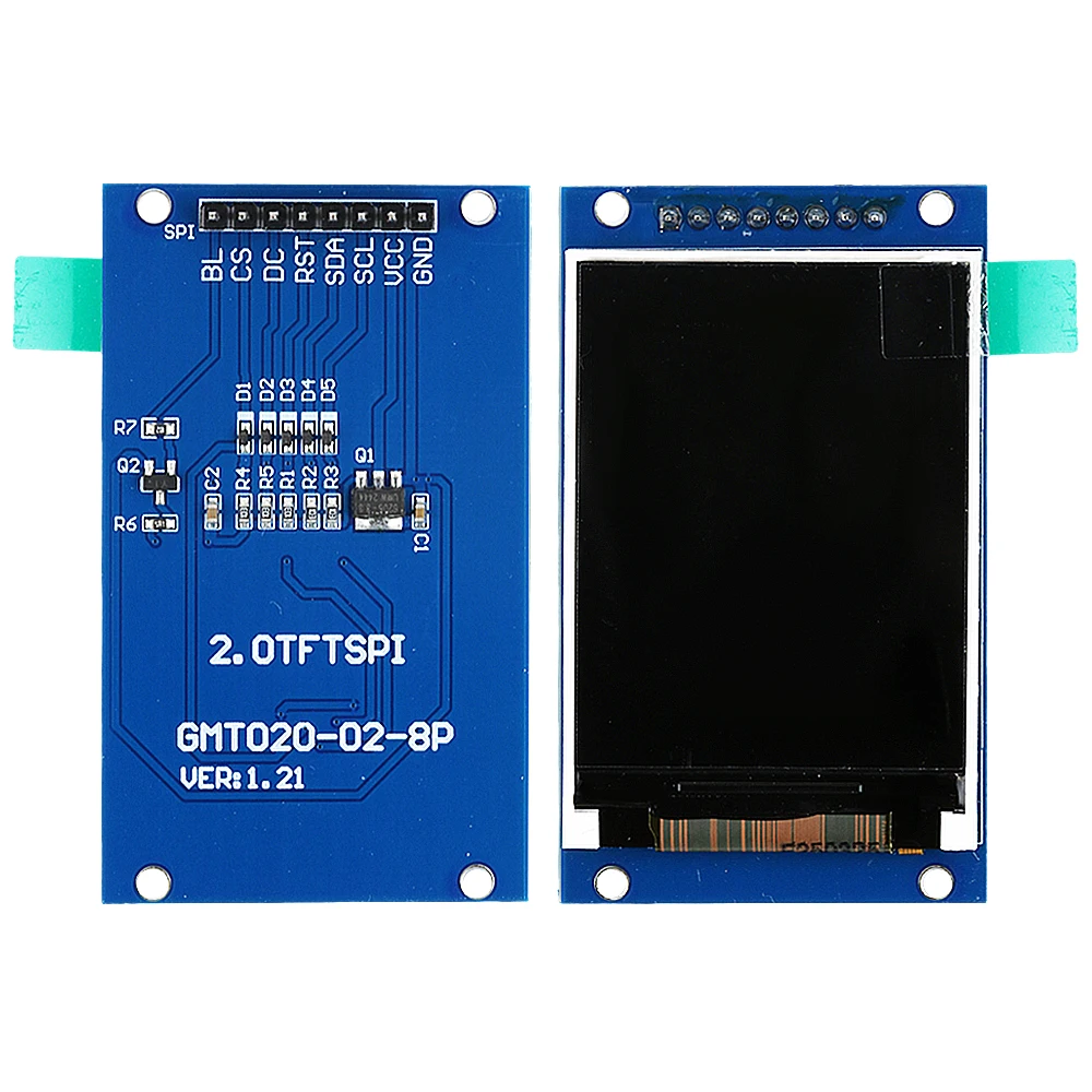 2.0 Inch TFT Display Module 240*320 4-Line SPI HD Full View LCD Screen 8PIN ST7789VW Driver