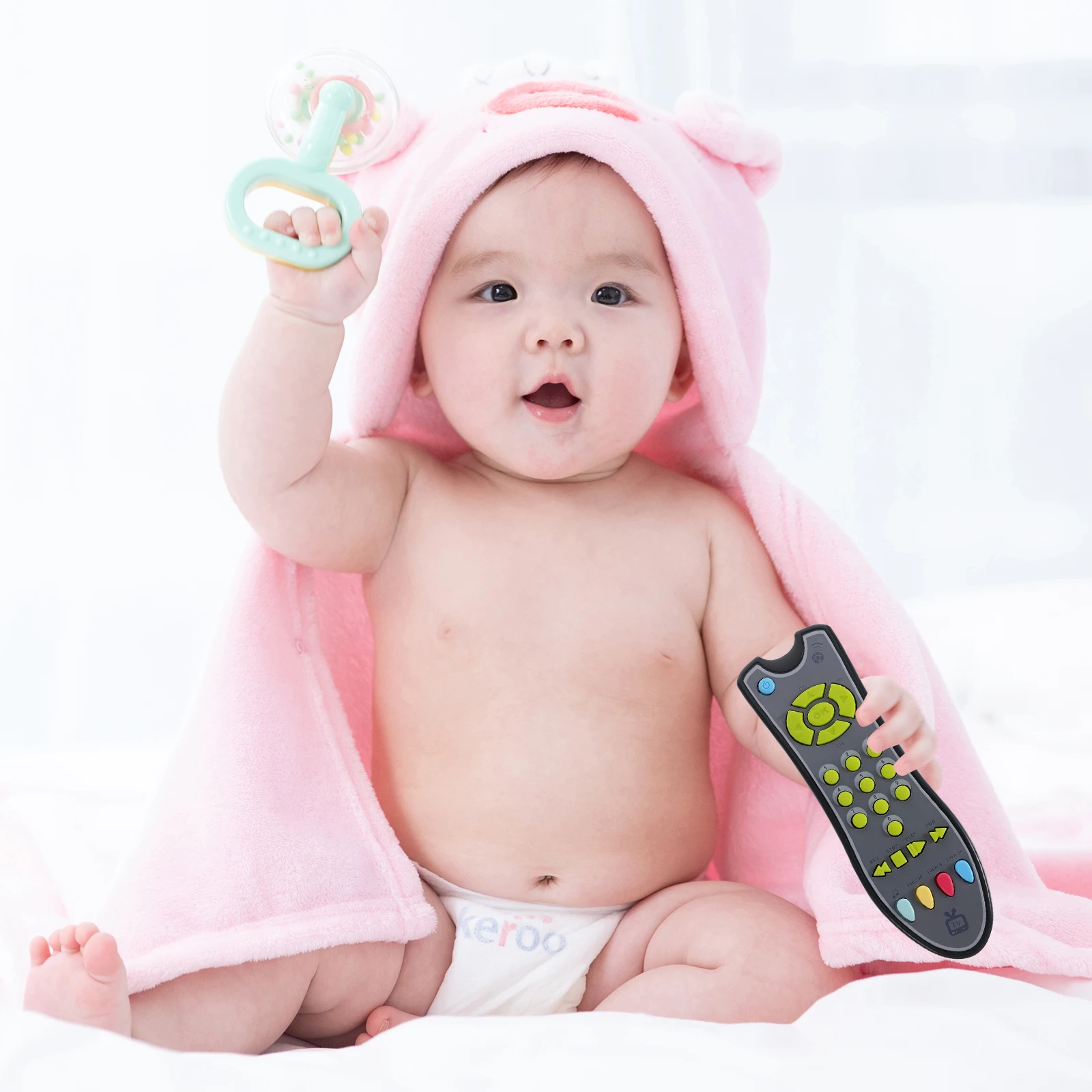 Baby Remote Controls Simulation Remote Control Early Educational Interactive Plaything Learning Cognitive Gift for Toddlers