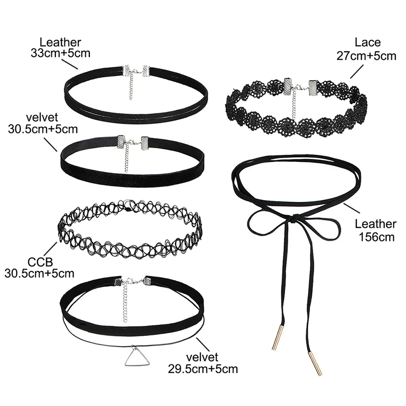 Fashion Choker Necklace Stretch Velvet Classic Gothic Tattoo Lace Necklace Women Party Jewelry Accessories Elegant Charm