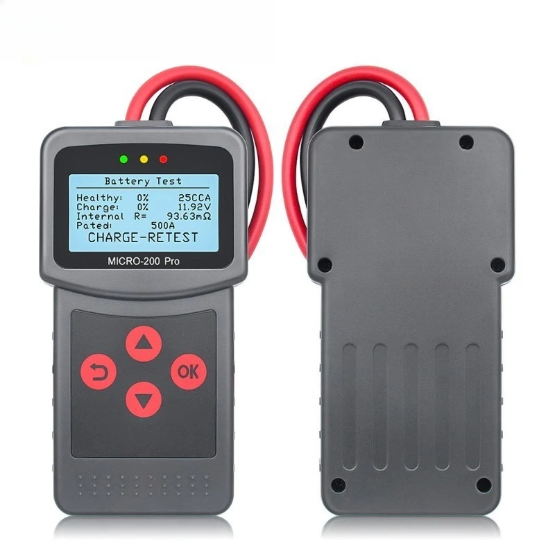 MICRO‑200 Pro Multi‑Language Battery Conductance Tester Vehicle Battery Health Cranking Charging System Diagnostic Instrument