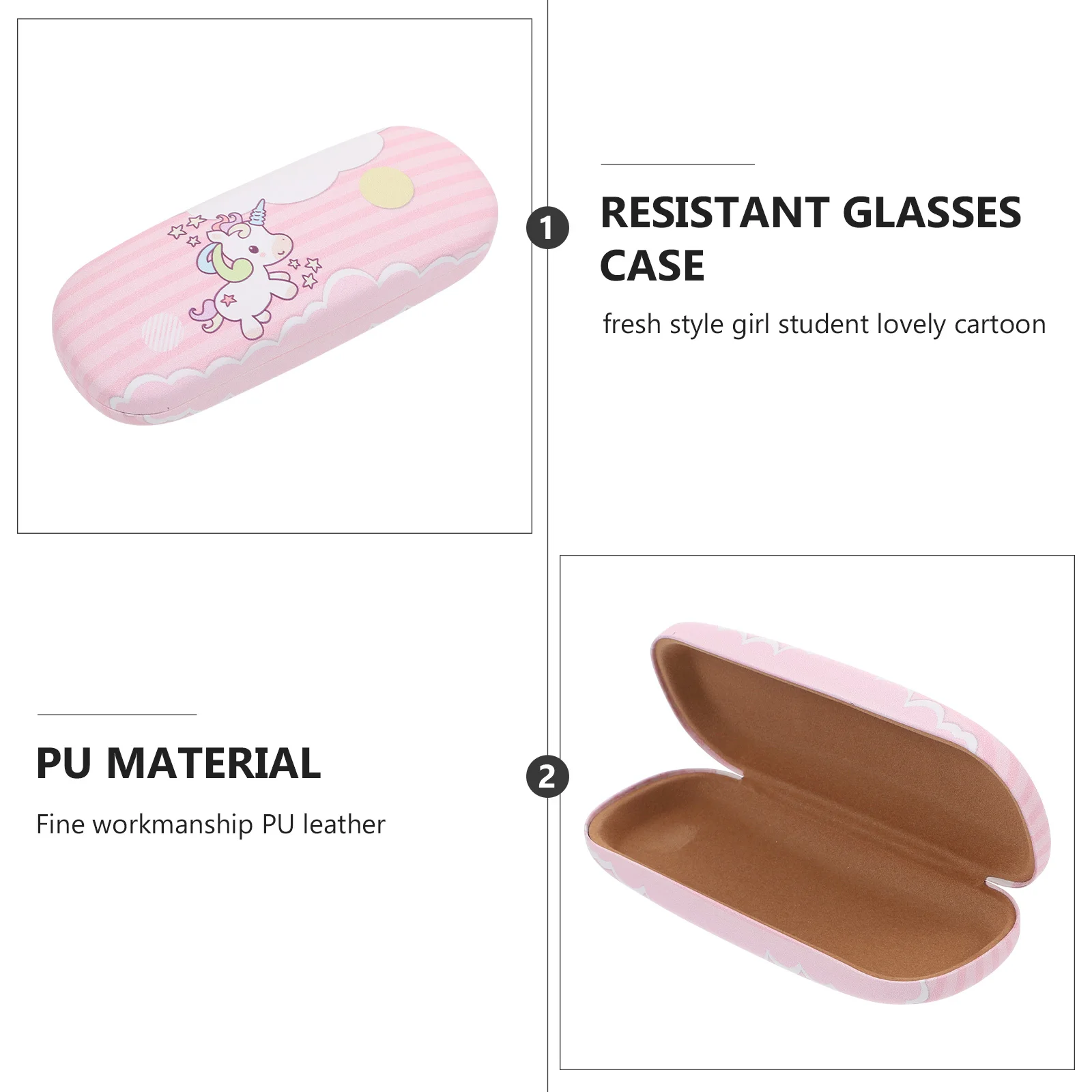 

Anti Pressure Glasses Box Portable Durable Case for Eyeglasses Sunglasses Storage Pouch Lightweight Travel Accessories Cartoon