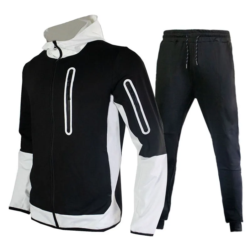 Conjunto de chándal holgado con capucha para hombre, ropa deportiva, traje de pantalón, sudaderas con capucha, primavera y otoño