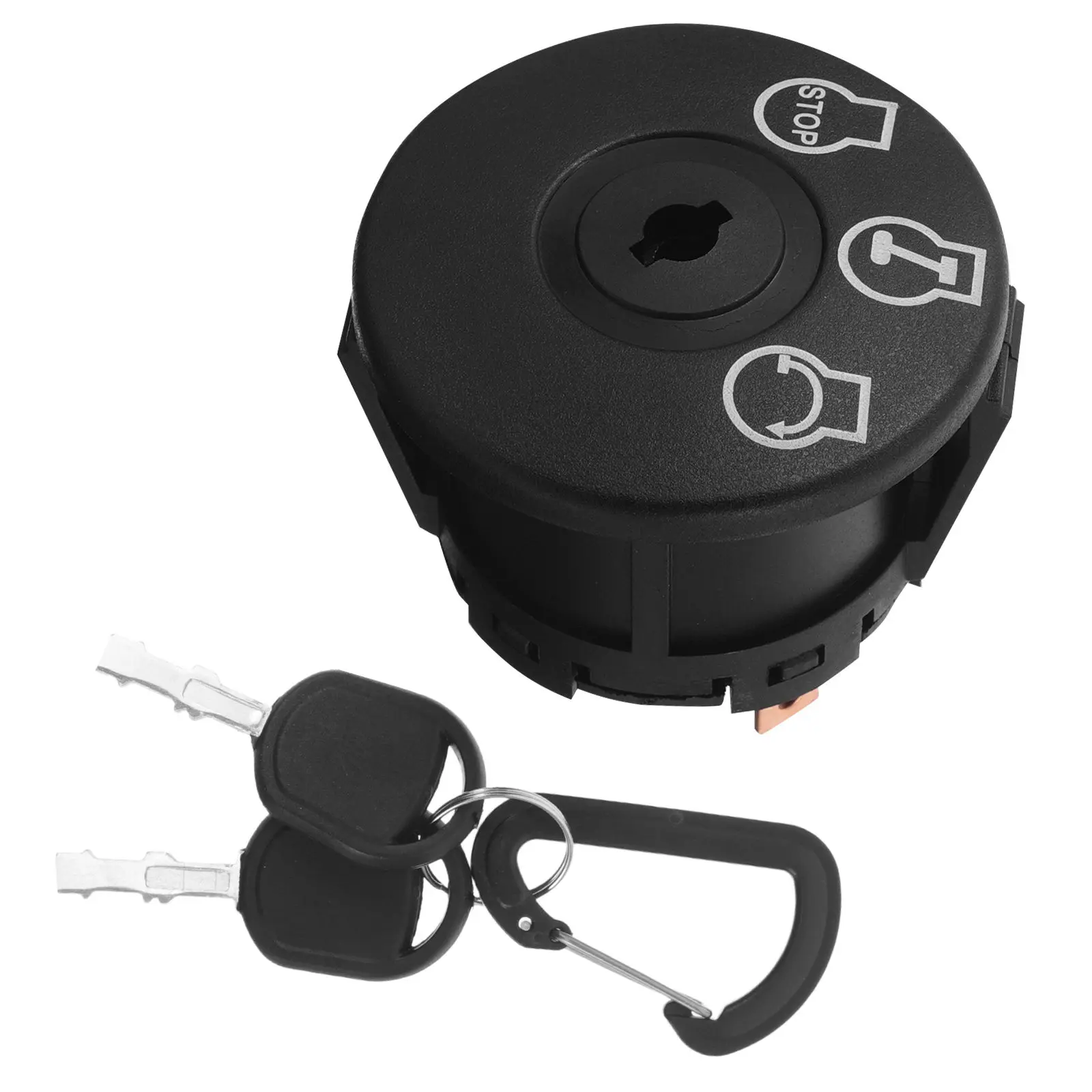 Ignition Switch for Riding Lawn Mower 3-Position 6-Pin Durable ABS Metal Replacement Start Key Switch for Lawn Equipment