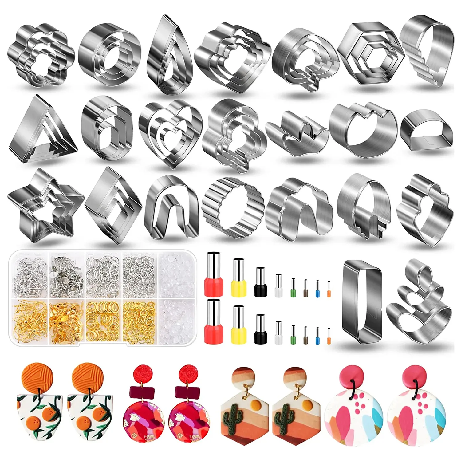 Polymer Clay Cutters for Earrings Making Stainless Steel Mold Handmade Tool Pottery Diy Ceramic Craft Designer Jewelry Supplies