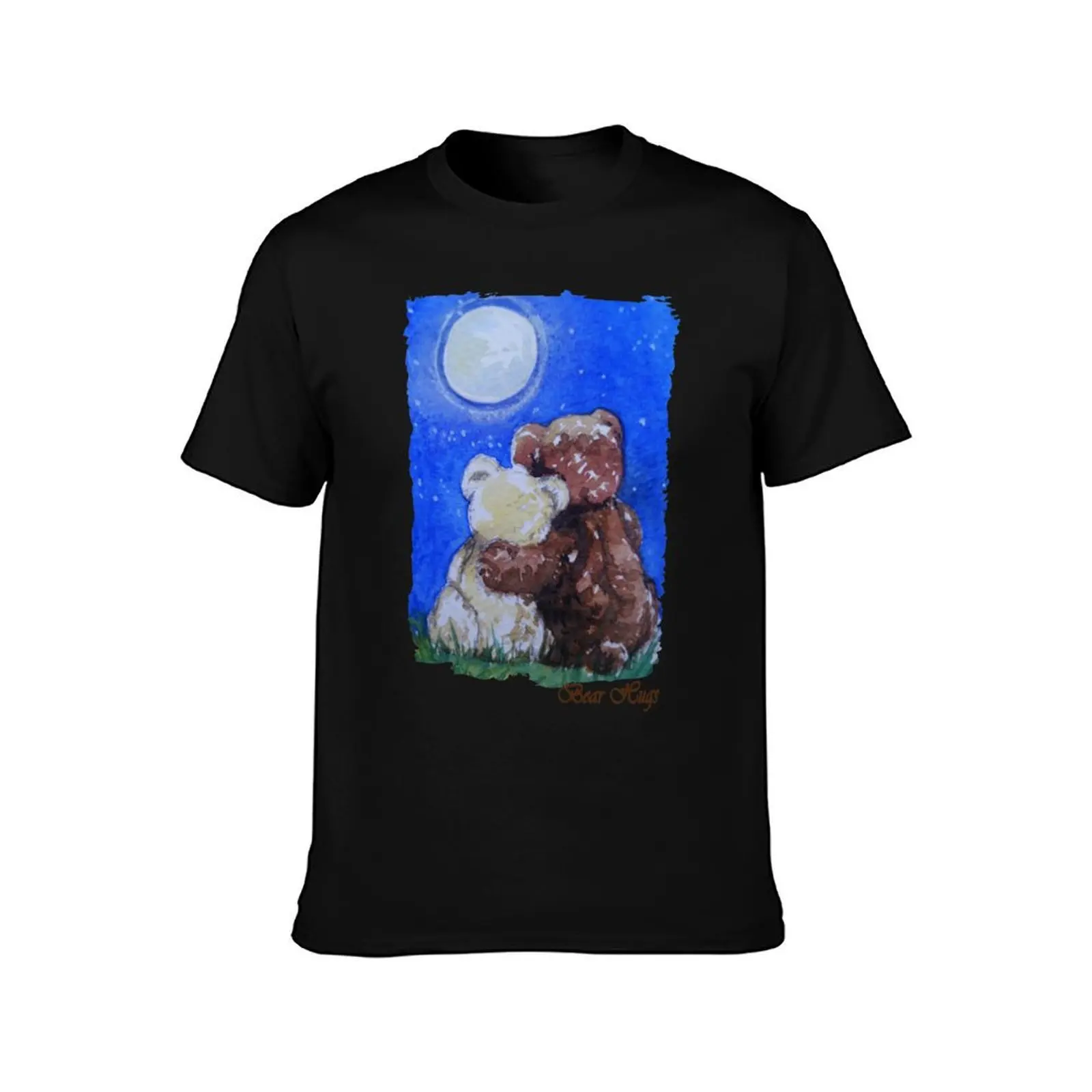 Moonlight Bear Hugs T-Shirt Holiday Lightweight T-Shirt
