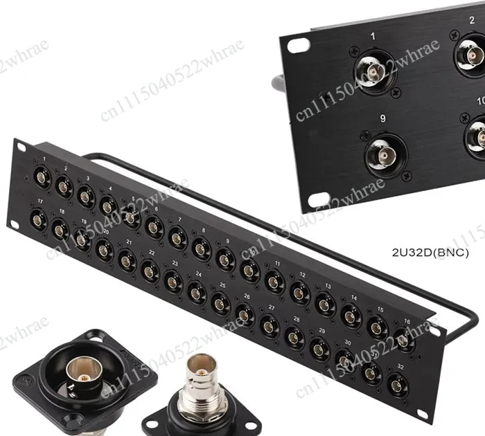 12G-SDI HD-SDI/3G-SDI BNC Patch Panel sound system 2U 16/24/32D BNC 12G 3G SDI BNC Coaxial cabinet panel