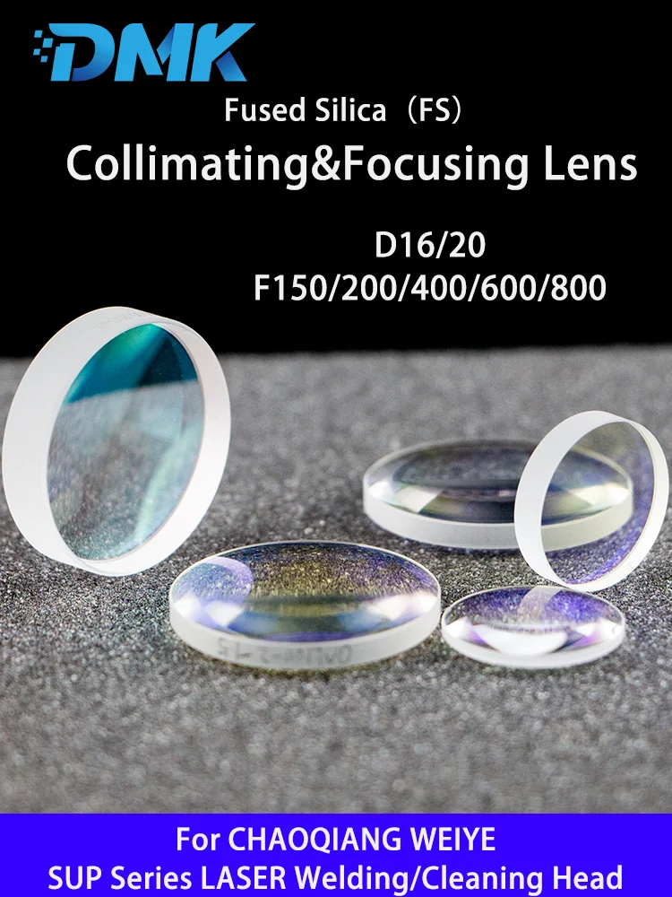 Weiyuan-focando Lente para Fibra Laser Soldagem Gun Cabeça Colimação Lente Planoconvexo Série Sup 1064nm D16 D20