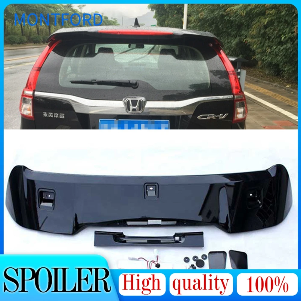 

Fit For Honda CRV CR-V 2012 2013 2014 2015 2016 Car Styling ABS Plastic Unpainted Primer Rear Trunk Boot Wing Spoiler Decoration