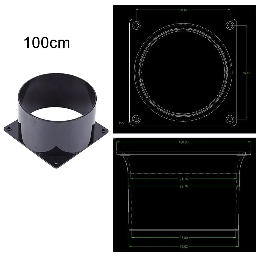 Connecteur de Collage Mural en ABS pour Tuyau de Ventilation, Accessoire de Connexion de Conduit d\'Air, 75mm, 100mm, 120mm, 1 Pièce