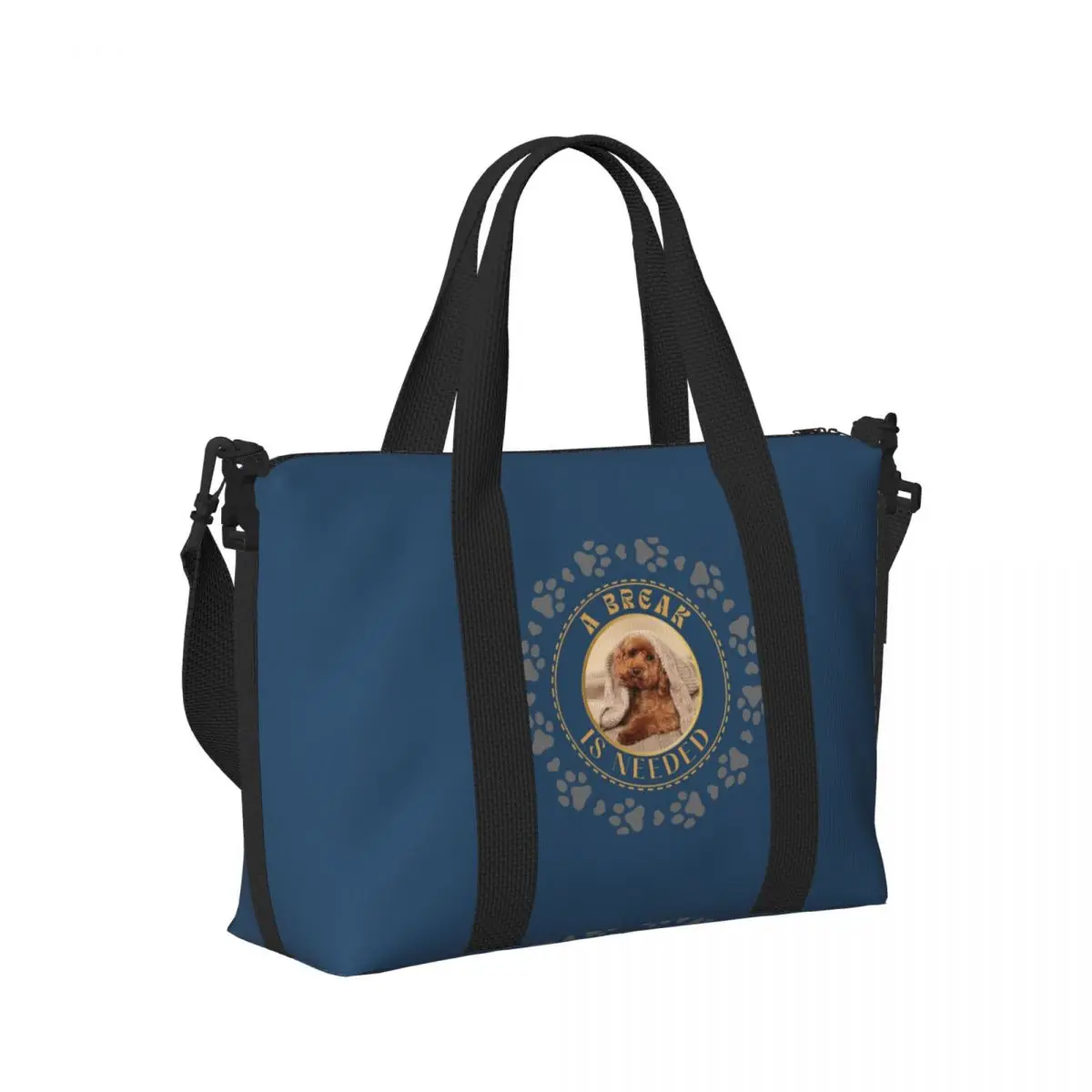 

Пляжная дорожная сумка с собакой-пуделем, большая вместительная сумка-тоут для спортзала, спортивная женская дорожная сумка для покупок