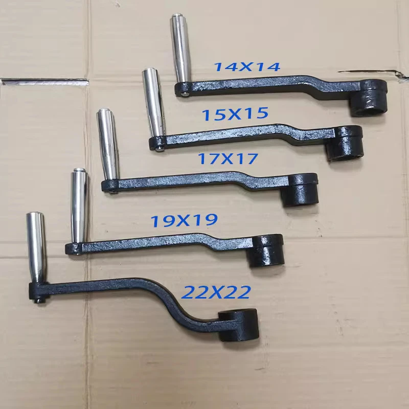 Machine tool lathe milling machine lifting handle inner square hole rocker hand crank 1215 17 19/22 20 steel wrench
