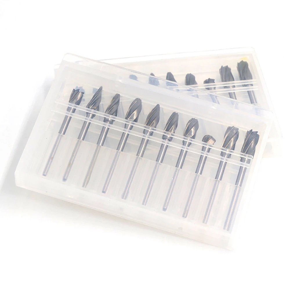 炭化タングステンカーバイドフライス,3x6mm,回転工具,二重ダイヤモンドカット,ドレメル,電動研削キット