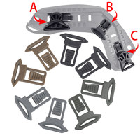Tactical NV Rotating Clamp Helmet Rail Adapters Hunting Nylon Fast Goggles Rail Swivel Clips Set Adapter Helmet Accessories