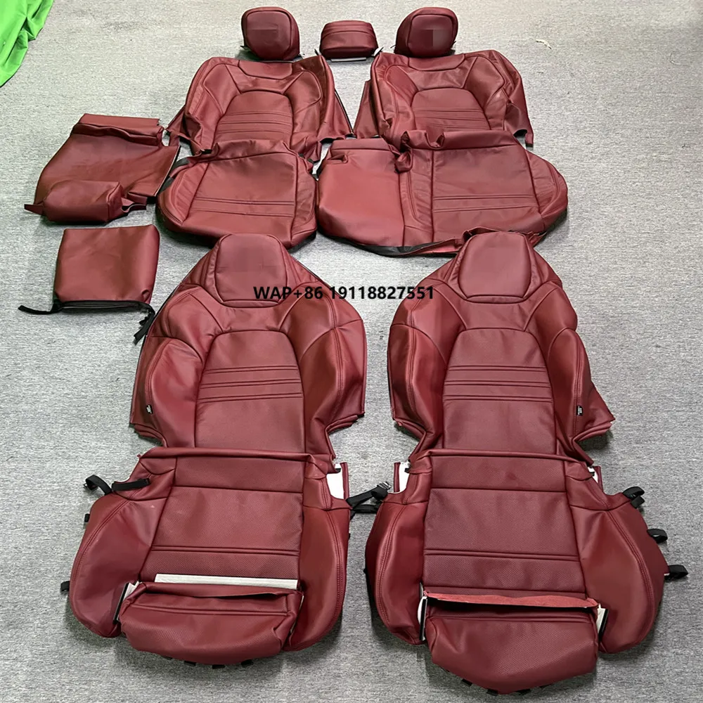 Full Set Luxury Leather Seat Cover Customized Colors Patterns and Logos for 957 958 9Y0 Panamera 970 971 Macan 911