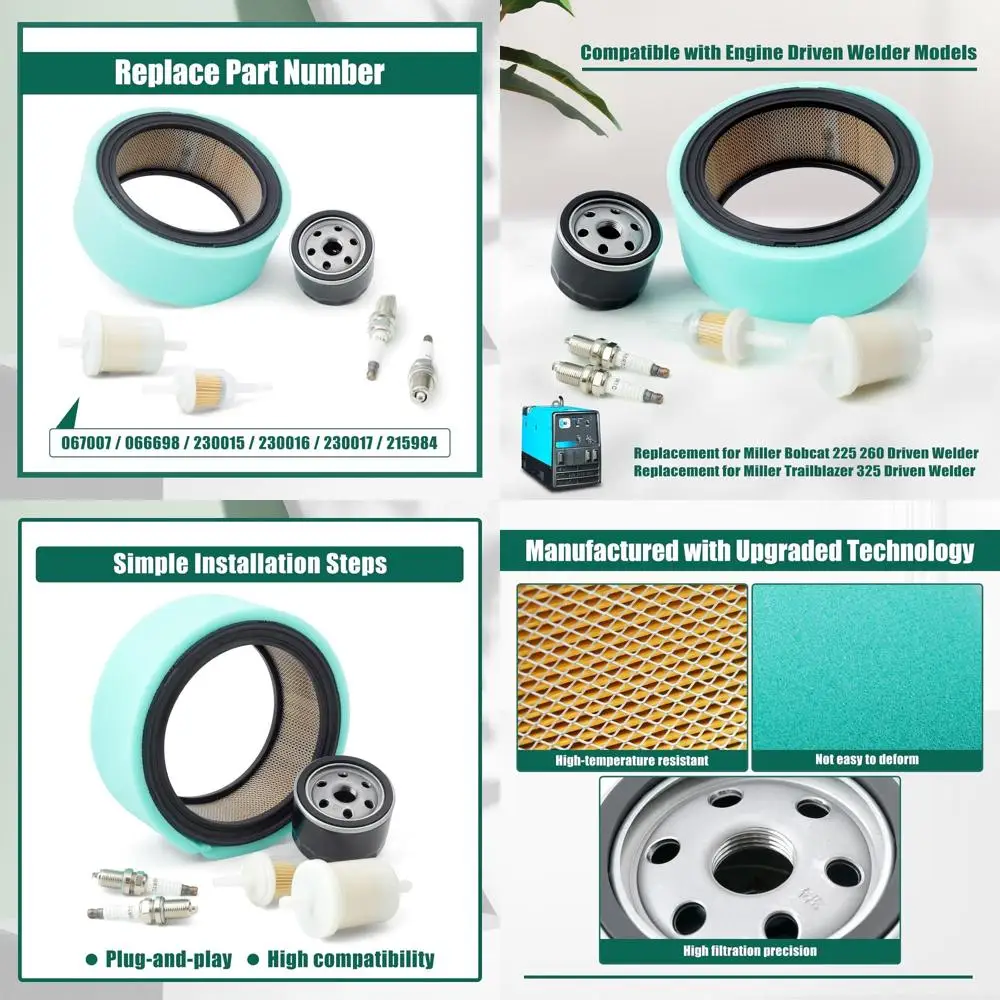 

Комплект фильтров для настройки сварщиков Bobcat 225/260 и приводных двигателей Trailblazer 325 — заменяет 067007, 066698, 230016, 230017, 21598