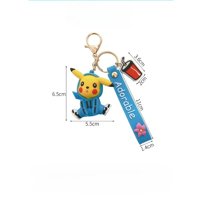 Pokemon Pikachu brelok z bajkową postacią Anime figurka Charmander Squirtle Jigglypuff PVC futerał na klucze ozdoba dzieci prezent na Boże Narodzenie