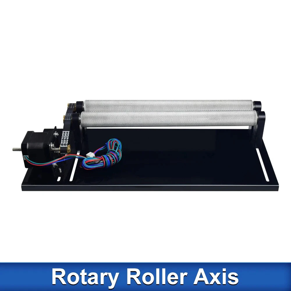 DIY Laser Machine Rotary Rollers K40 Laser Engraving Y-axis Rotating Engraver Module For Cylindrical Cans Cylinders Rotary Table