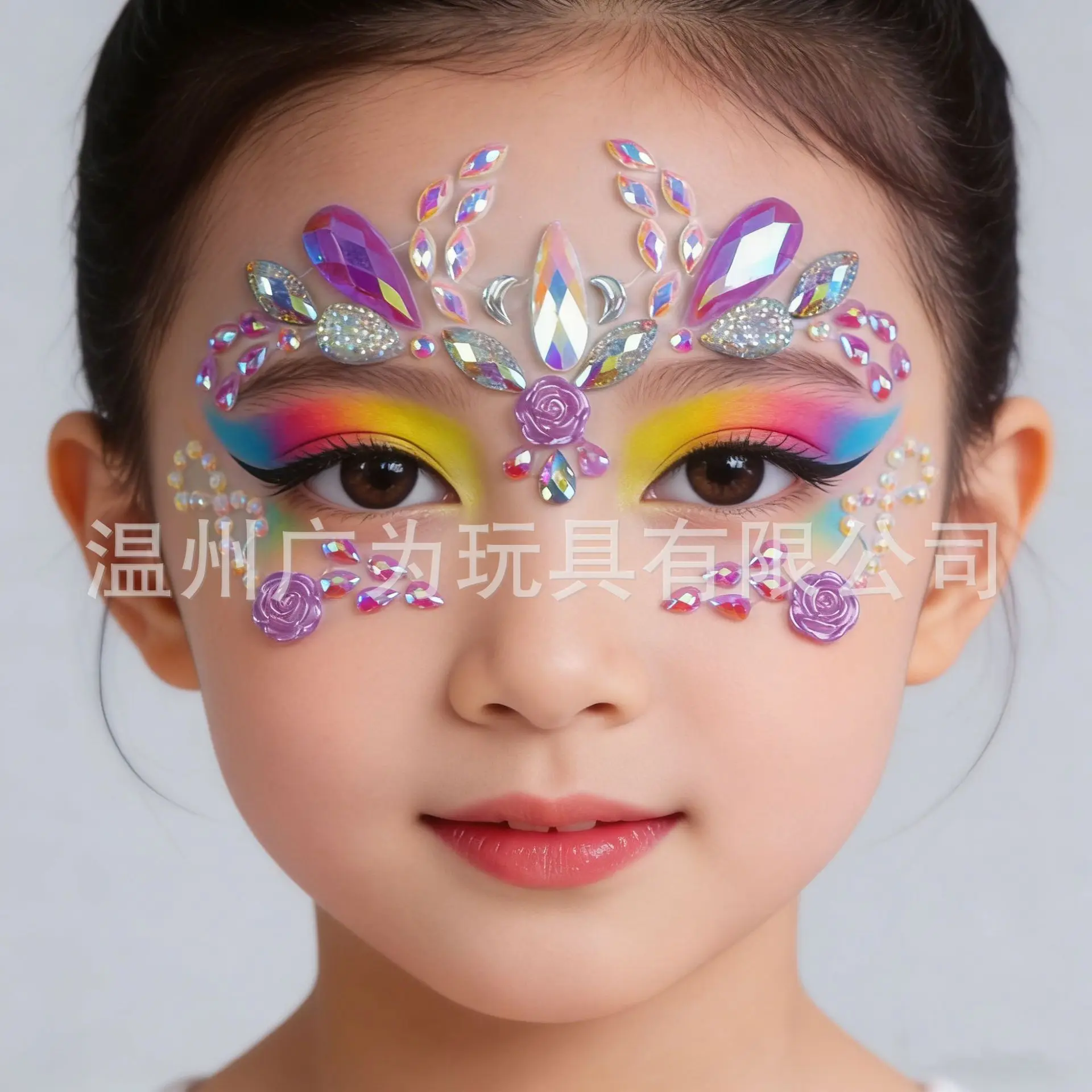 Face Rhinestone Stickers Self Adhesive Crystal Gems Forehead Tattoo for Masquerade Party Stage Makeup Decor