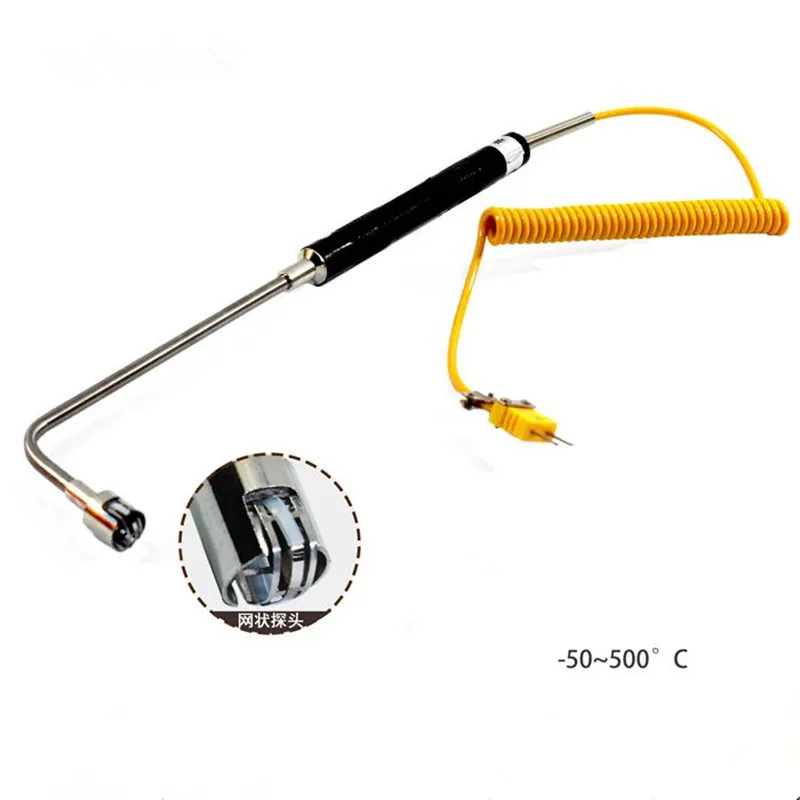 1PCS Handheld Surface Thermocouple K Type -50C to 500C 15mm x 15mm Probe Head