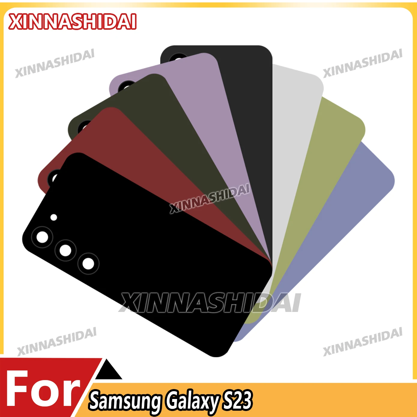 Nouveau pour Samsung Galaxy S23 S911U1 – Cache arrière de batterie avec boîtier d'objectif d'appareil photo – Pièces de rechange pour réparation