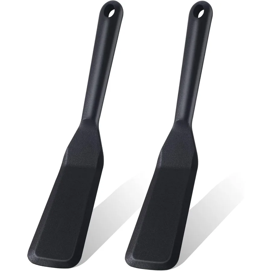 

2 Pack Silicone Thin Omelet Turner Heat Resistant Crepe Spatula for Nonstick Cookware Paake Spatula for Egg Cake Pizza Steak Om