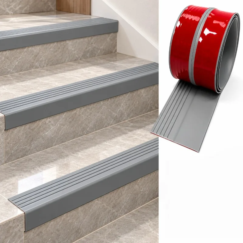 1pc Stair Safety Strip, Self-Adhesive Flexible Non-Slip Stair Tread Protector, Decorative Stair Tape for Indoor Outdoor Use