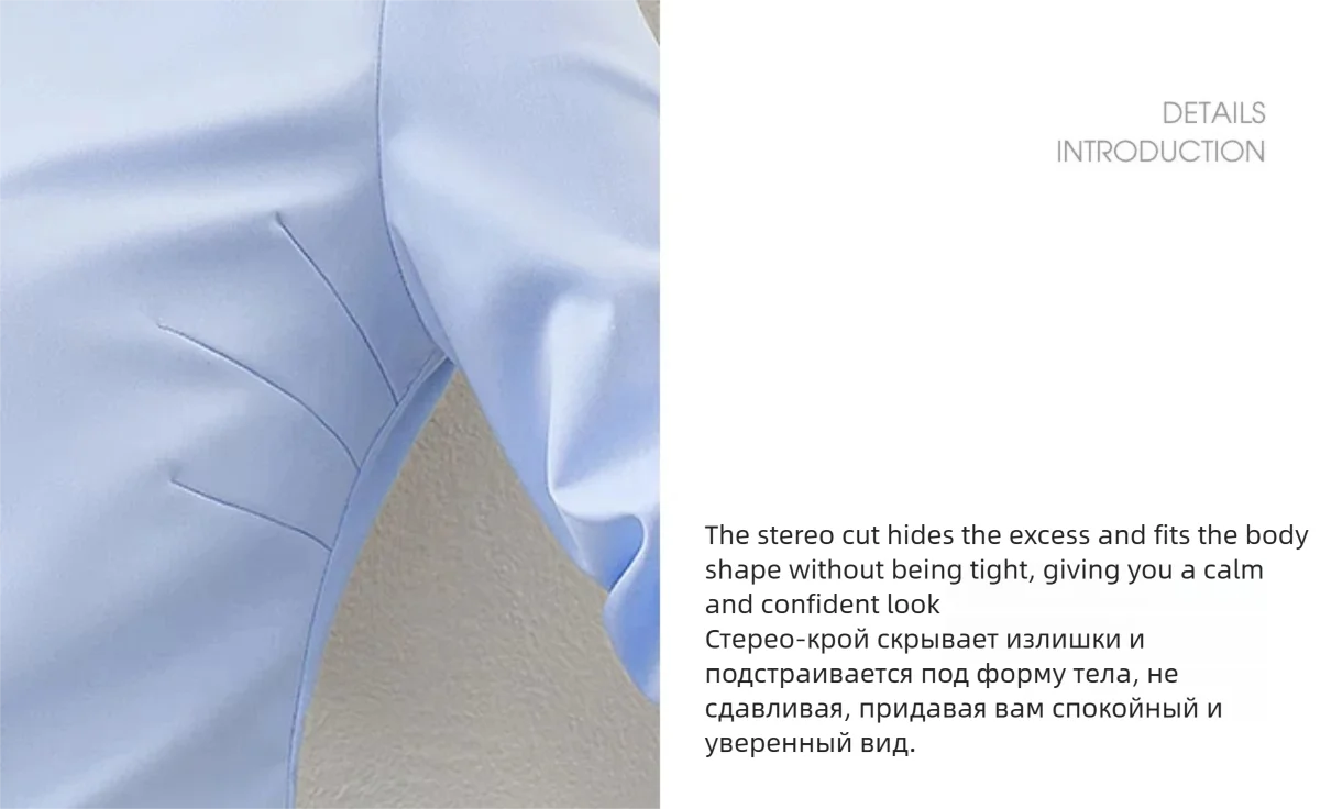 SENTUBILA 2026 Neue Faltenfreie Damen-Bluse in Weiß mit Langen Ärmeln, Schlankmachend, Elegant, Leicht, Büro- und Pendlerhemd Q63CA7841 – Detail 5