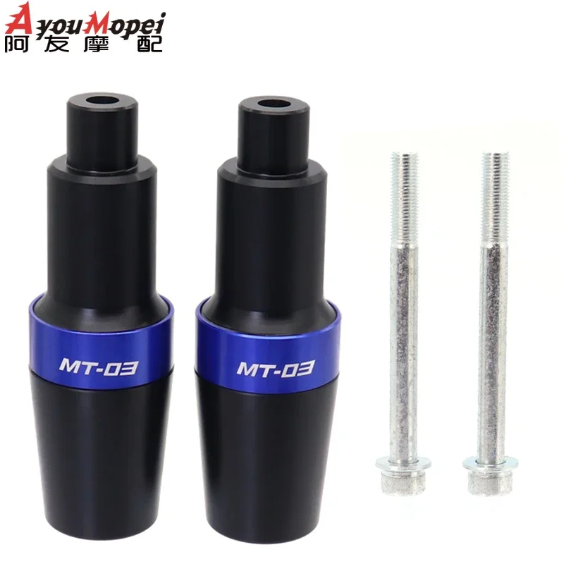 Para yamaha mt03 mt25 2015-2025 motocicleta roda garfo eixo slider proteção motor crash pad MT-03 quadro slider crash protector