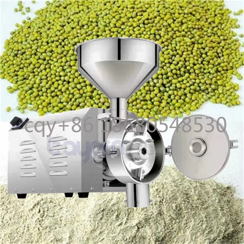 PO grano maíz fresado maíz soja semilla frijol hierba especias en polvo procesamiento ry molino de harina máquina trituradora de granos secos