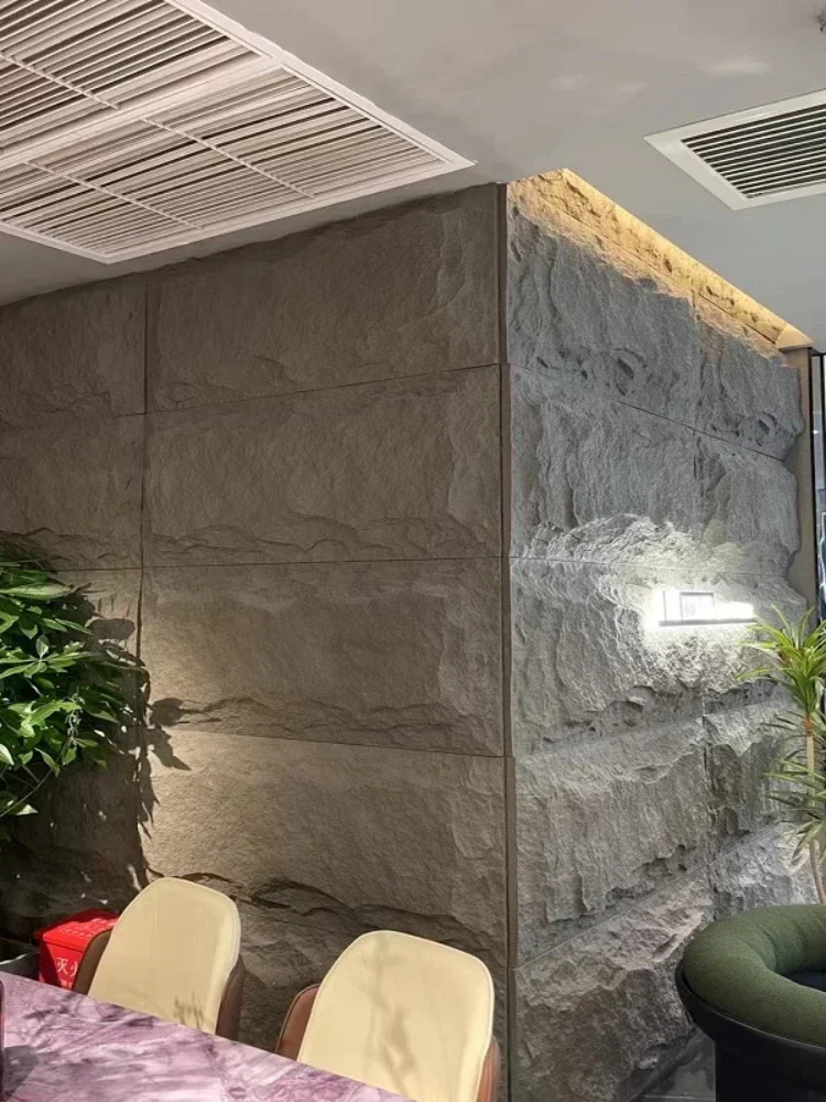 TV Background Wall Artificial Marble Slab Indoor and Outdoor Light Cultural Stone Simulation Polyurethane