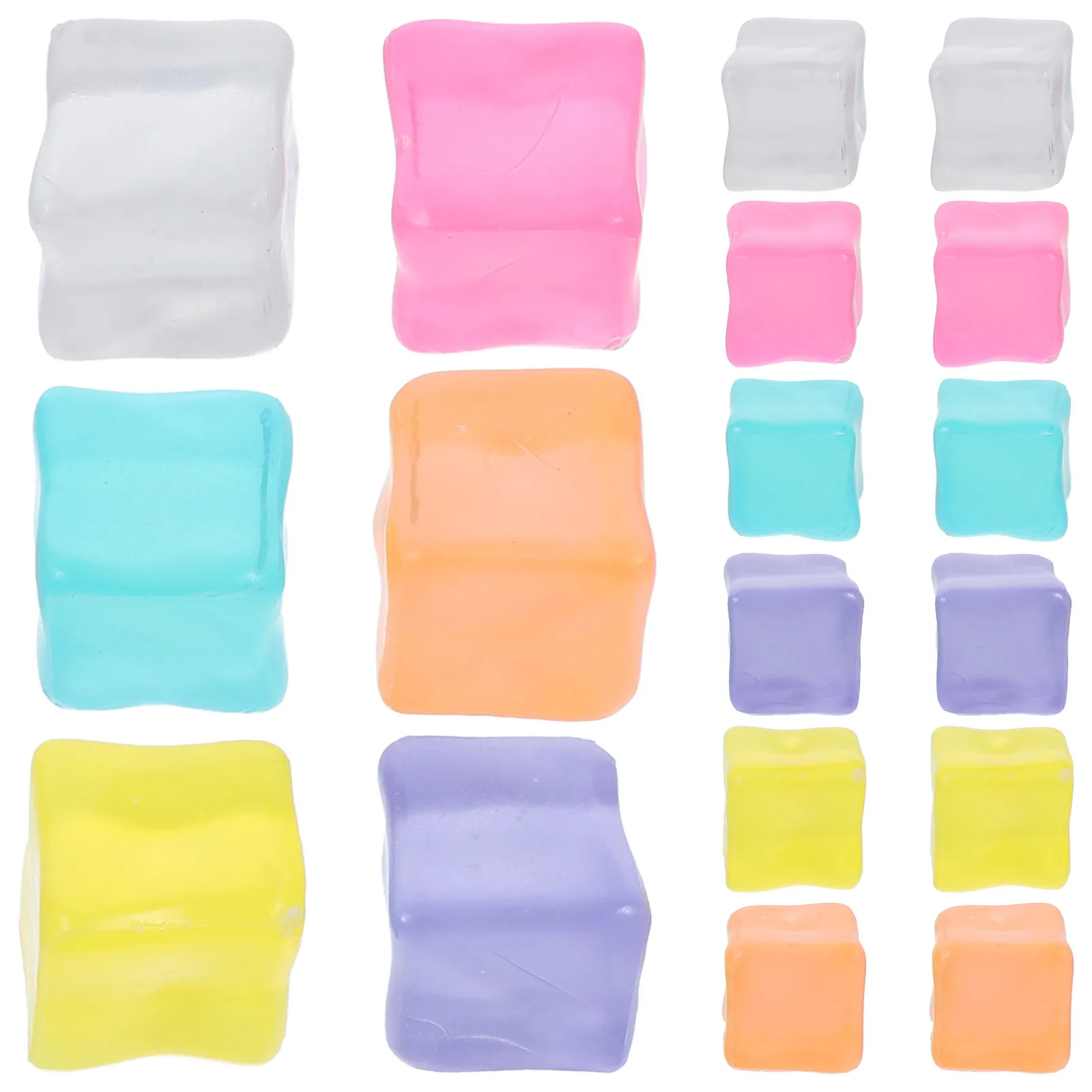 25pcs Reusable Ice Cubes For Drinks Washable Refreezable Acrylic Ice Blocks Colored For Water Bottles Coolers（Mixed colors）