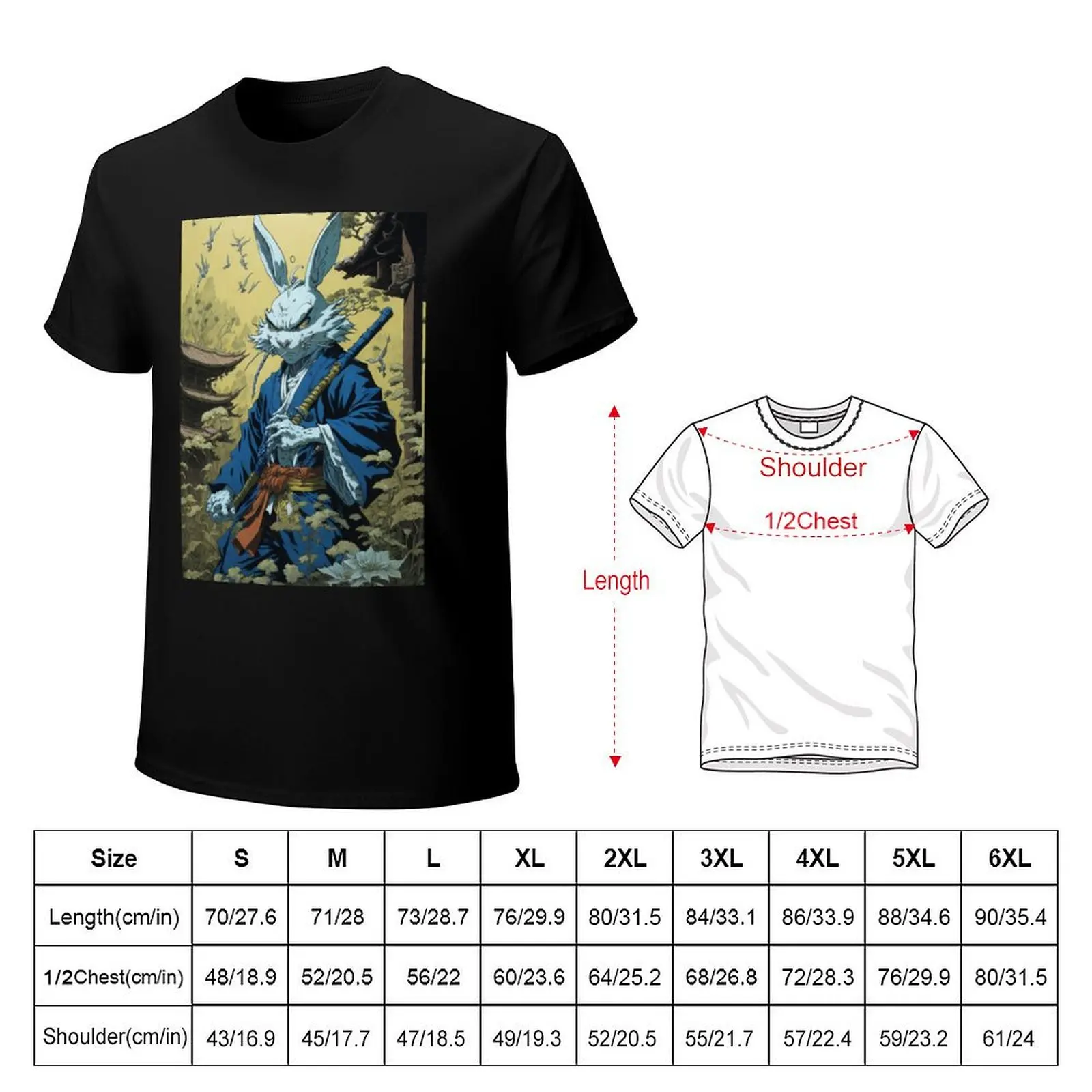 usagi yojimbo Art T-Shirt Large Size Soft Cotton T-Shirt