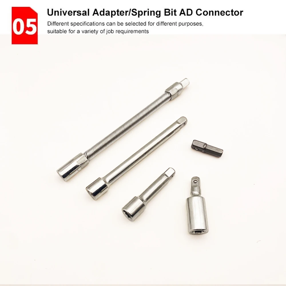 مجموعة أدوات إصلاح السيارات الجديدة مكونة من 46 قطعة مع مفتاح ربط بسقاطة 1/4 بوصة ومجموعة مقابس، صندوق أدوات مدمج محمول لإصلاح الإطارات بجانب الطريق في حالات الطوارئ