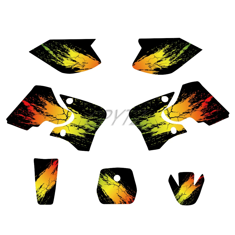Full Graphics Background Stickers Kit Motorcycle body Decals fit For TTR90 TTR 90 2000 2001 2002 2003 2004 2005 2006 2007 2