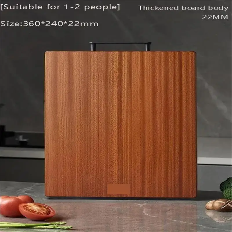 Natural Solid Wood Cutting Board Antibacterial Mildew Resistant Portable Double Sided for Picnic Outdoor Camping Cooking
