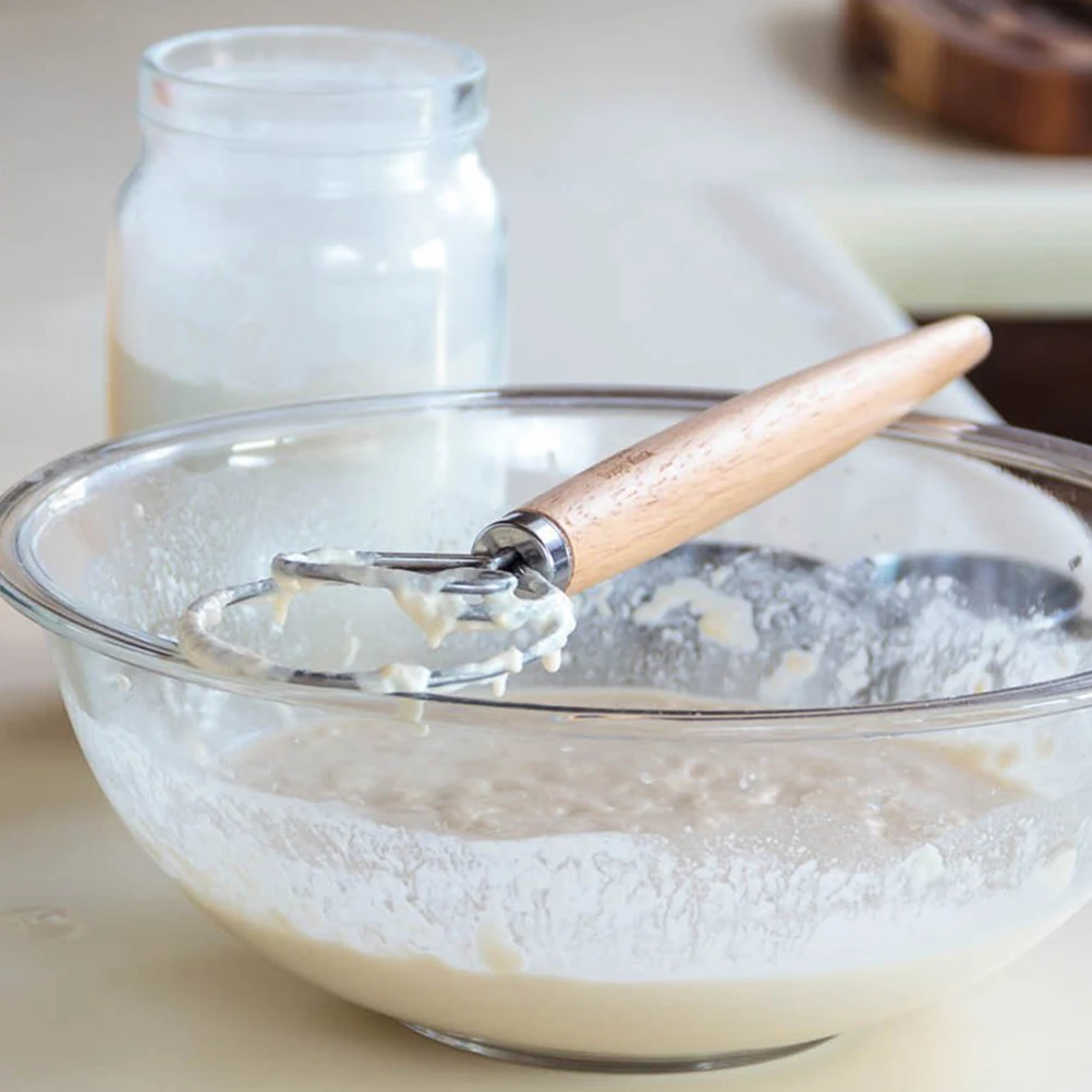 

3 Pcs Daily Use Beater Flour Coil Egg Supply Stirrer Egg Beater Kitchen Whisk Blender 9 Inch Wooden Balloon Mixer Tools
